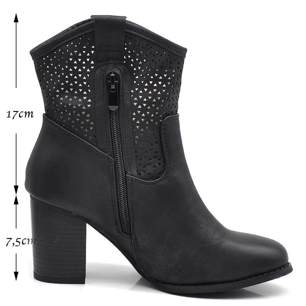 IF Fashion Scarpe Stivali Stivaletti Alla Caviglia Camperos Texani Tacco da Donna 633