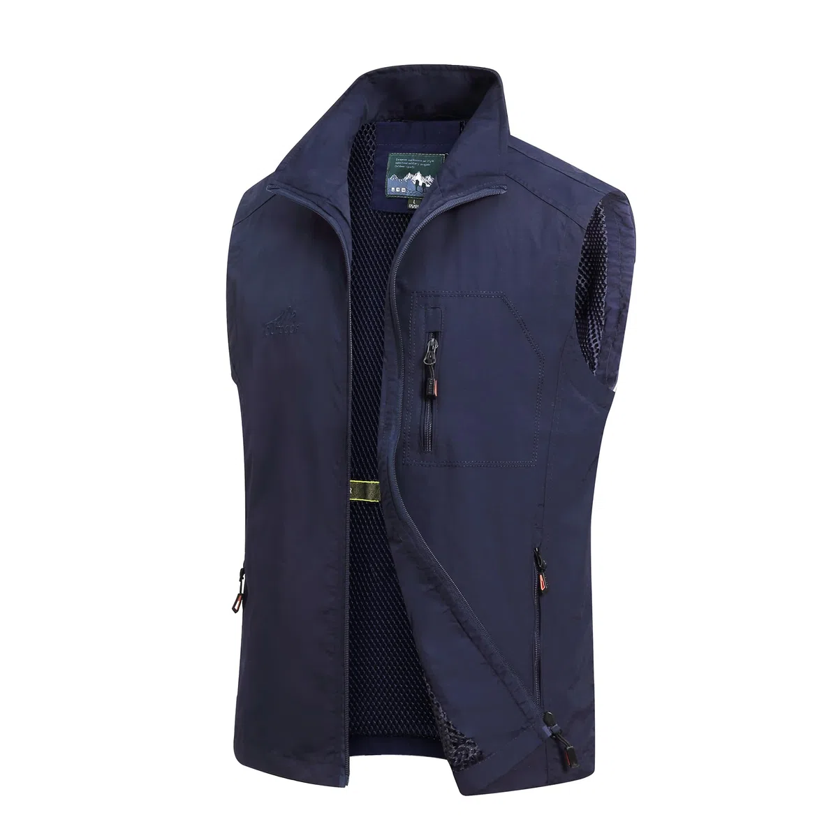 Gilet da Pesca da Uomo All'aperto Casual Asciugatura rapida Giubbotto Leggeri Traspirante Senza Maniche Giacche Panciotto Campeggio per Fotografia Escursionismo con Cerniera Gilet