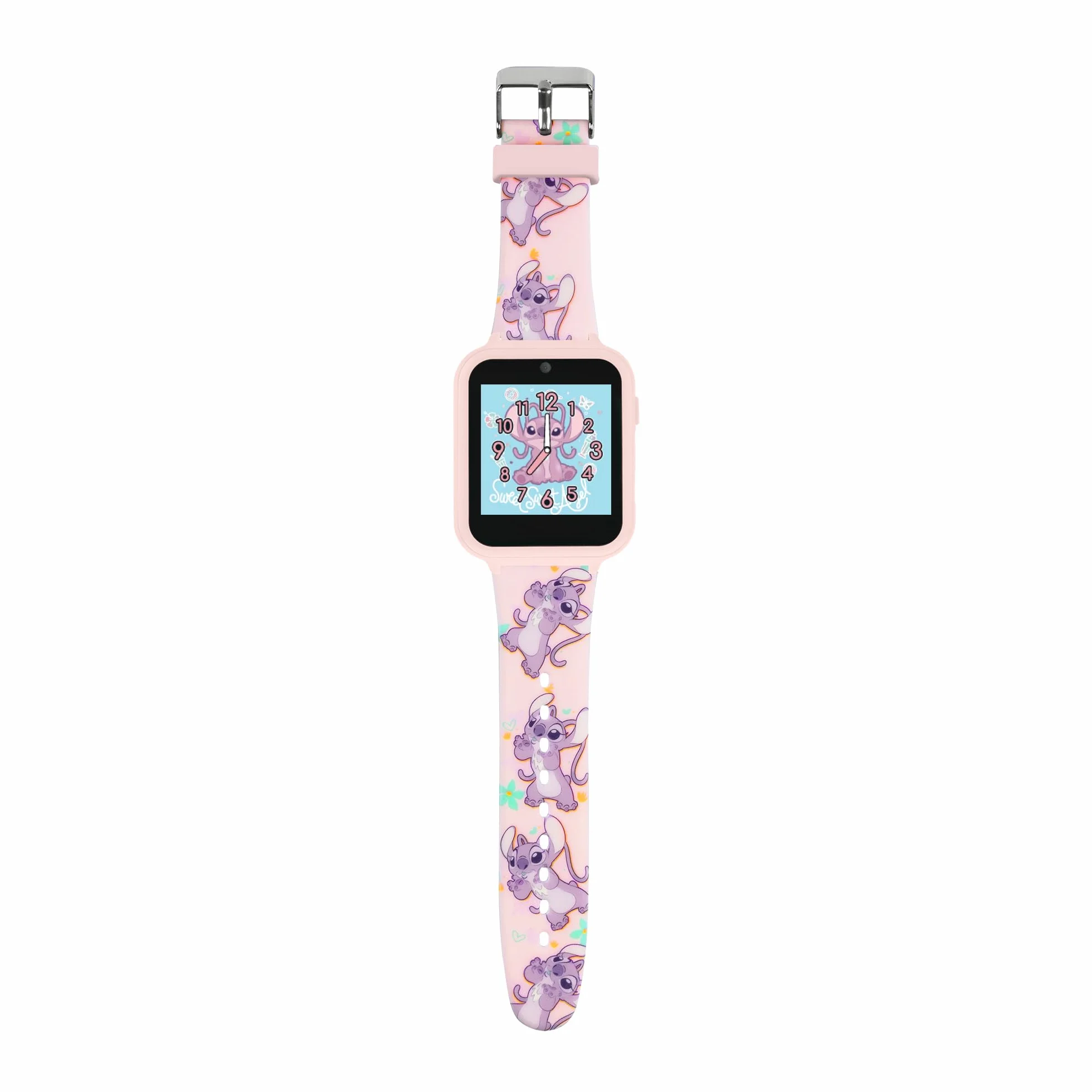 Disney LAS4088 Lilo & Stitch Angel - Orologio digitale interattivo con cinturino in silicone, colore: Rosa