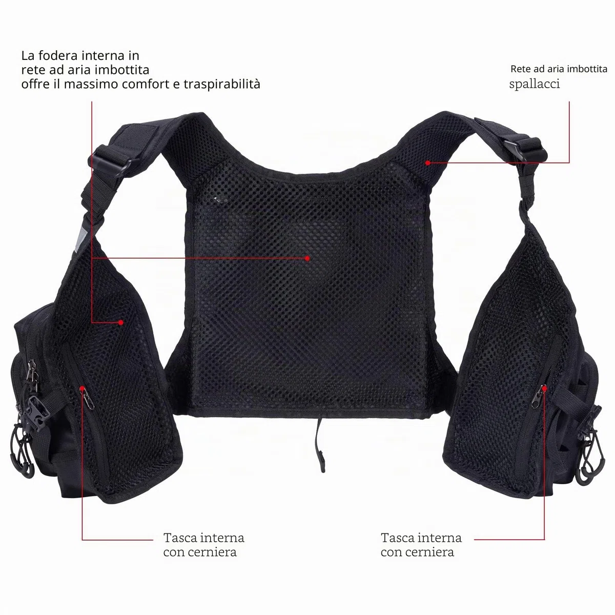 Bassdash FV08 - Gilet da pesca a mosca, ultra leggero, taglia unica
