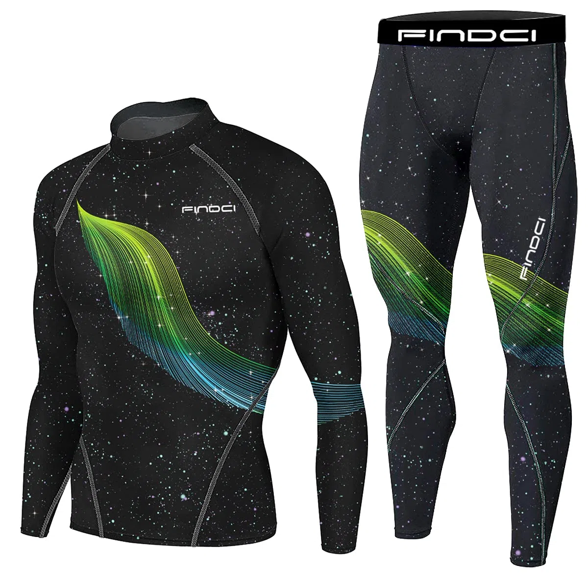 Abbigliamento sportivo a compressione da uomo, abiti da palestra aderenti da allenamento, per boxe, rugby, jogging, sport, tuta da corsa