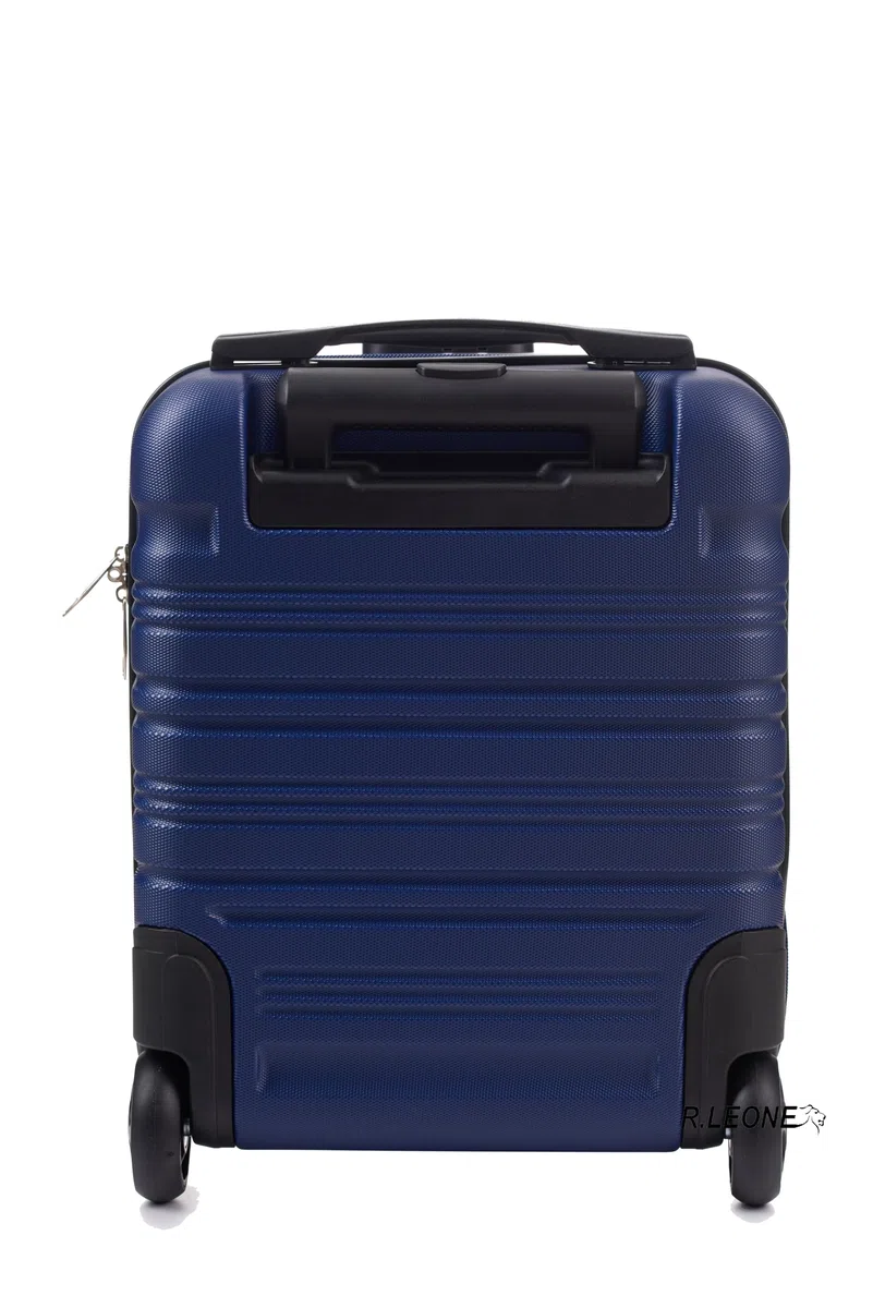 R.Leone Valigia Trolley Bagaglio a Mano 40x30x20cm Wizzair Vueling 2 Ruota in ABS (Blu, 915 40X30X20cm 2Ruota)