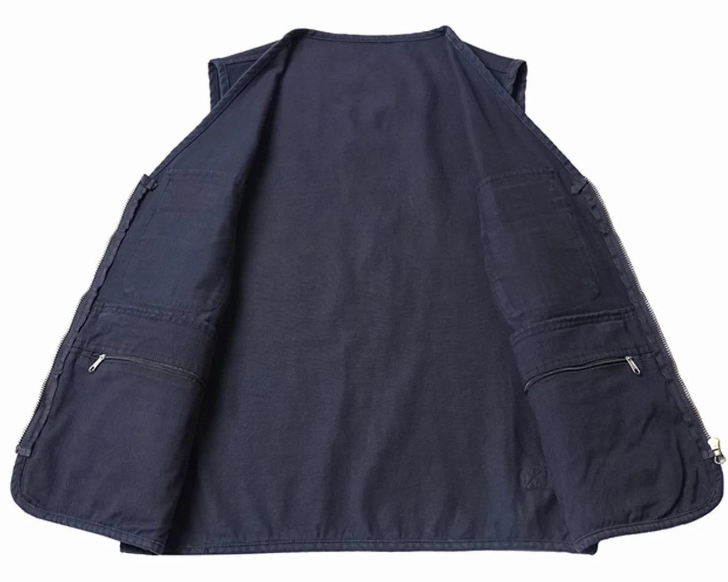 Gilet da Pesca di cotone da Uomo All'aperto con 10 Tasche Veste Leggero Traspirante Multitasche Panciotto per Caccia Pesca Tempo Libero Fotografi