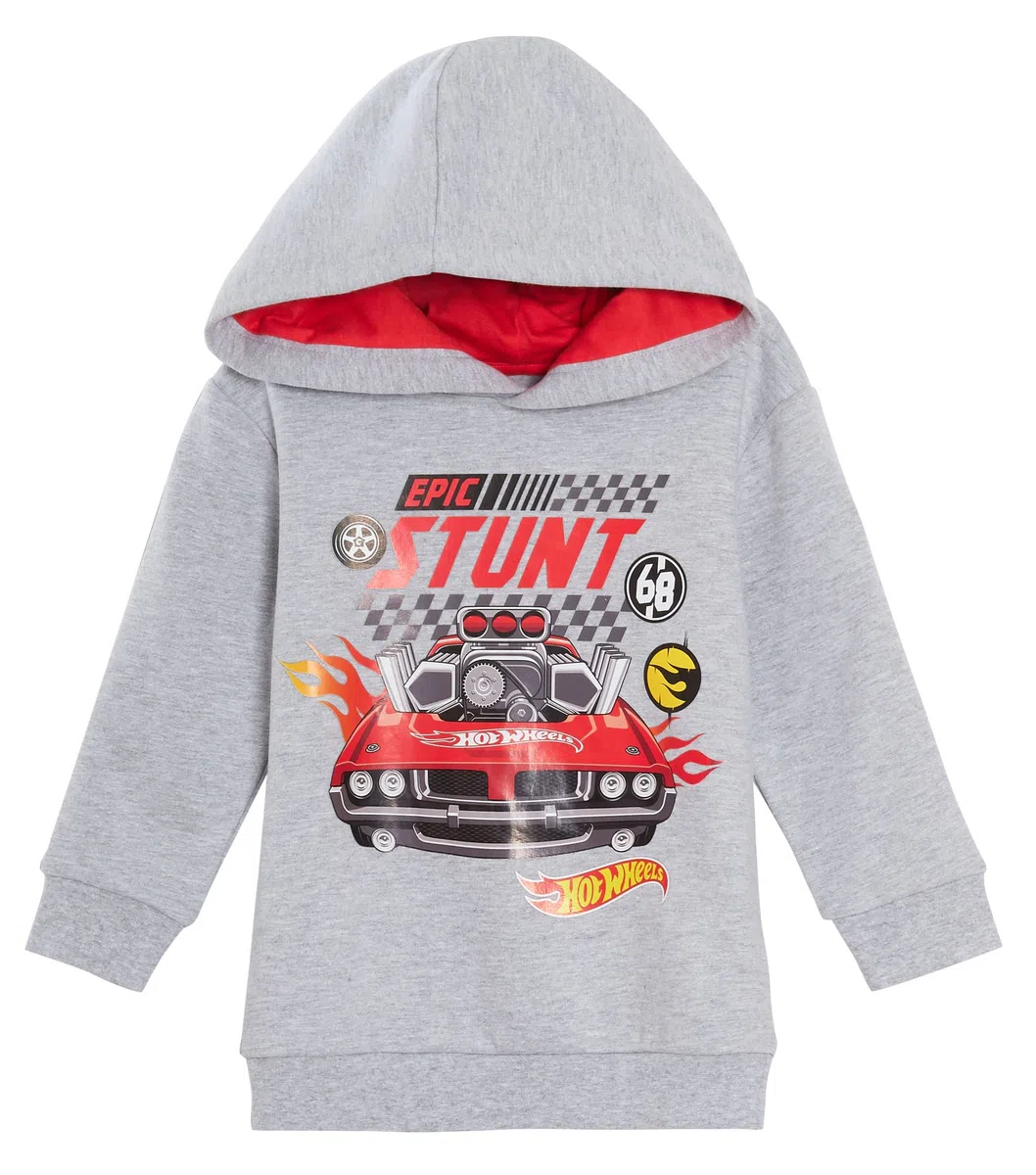 Hot Wheels 2 Pz Tuta Completo, Felpa con Cappuccio e Pantaloni da Jogging per Bimbo
