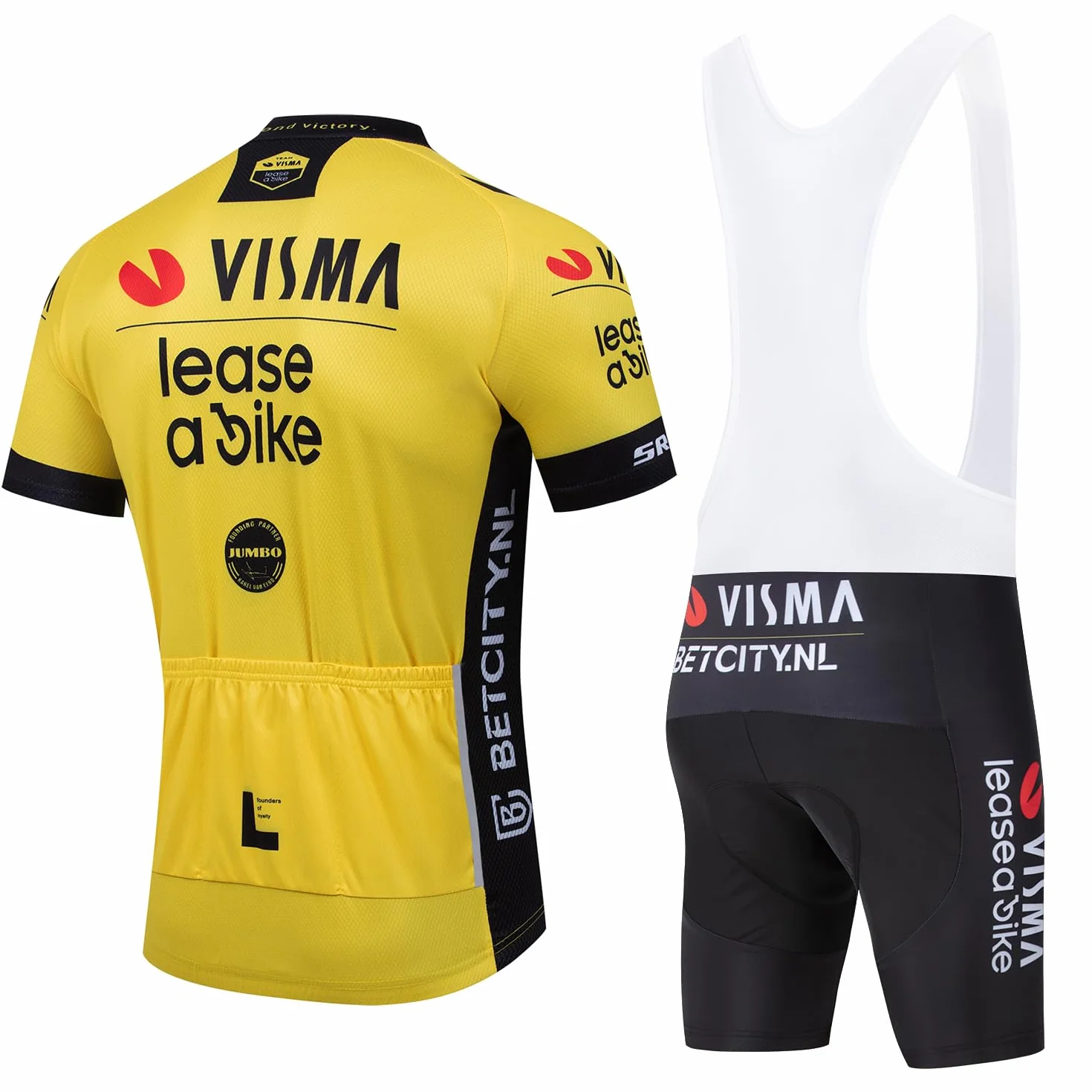 Set da ciclismo da uomo, composto da maglia da ciclismo 12D con imbottitura in gel + salopette con pantaloni e kit di abbigliamento per mountain bike, ad asciugatura rapida