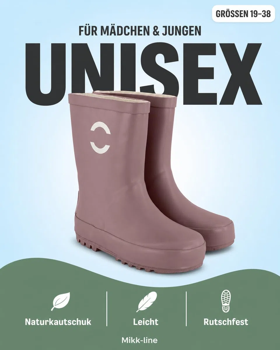 Mikk-line Stivali di gomma per bambini Bare Foot | Stivali da pioggia per bambini imbottiti | Stivali di gomma imbottiti per bambini | Stivali di gomma impermeabili | Scarpe da pioggia e stivali per