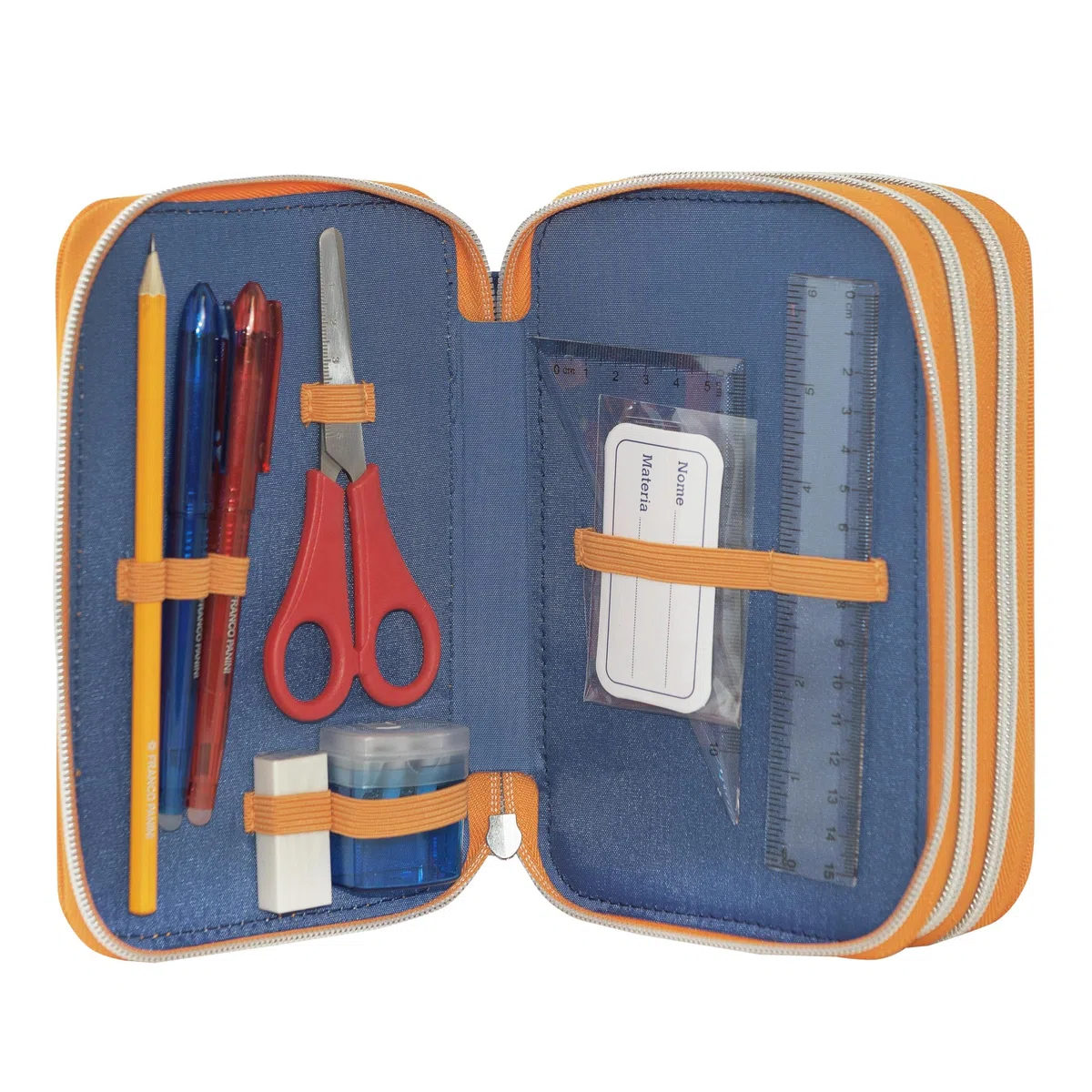 DRAGONBALL - Astuccio 3 Scomparti Bambina e Bambino, con Interno Organizzato, Tasca a Zip e Organizer Portapenne - Astuccio Scuola Media e Elementare in Tessuto, 20x13x7h cm