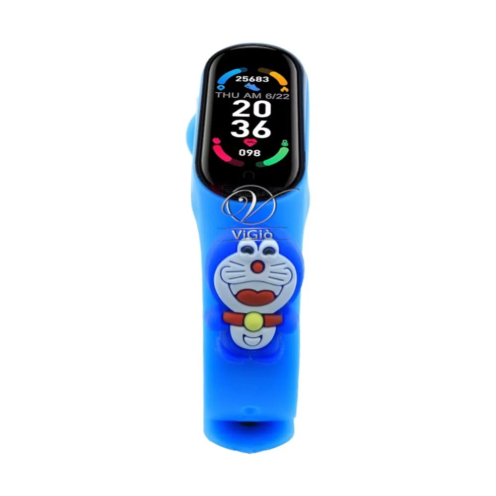 Orologio smartwatch bambini super eroi, orologio sport bambini, impermeabile, contapassi, monitor sonno, ricaricabile, utilizzo social, rispondere e effettuare chiamate, cambio tema (azzurro)