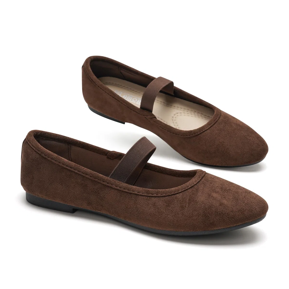 GLAMORA Ballerine da donna con cinturino elastico, Mary Jane, scarpe piatte comode, morbide e leggere, punta rotonda, ballerina classica, elegante, suola antiscivolo, scarpe da donna quotidiane
