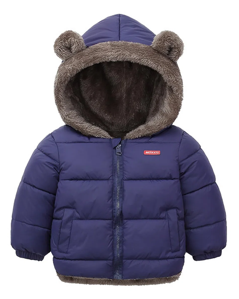 Bambino Inverno Vello Cappotto Bambini Ragazzi Giacca Capispalla Outwear Ragazze Imbottito Vestiti 1-6 Anni