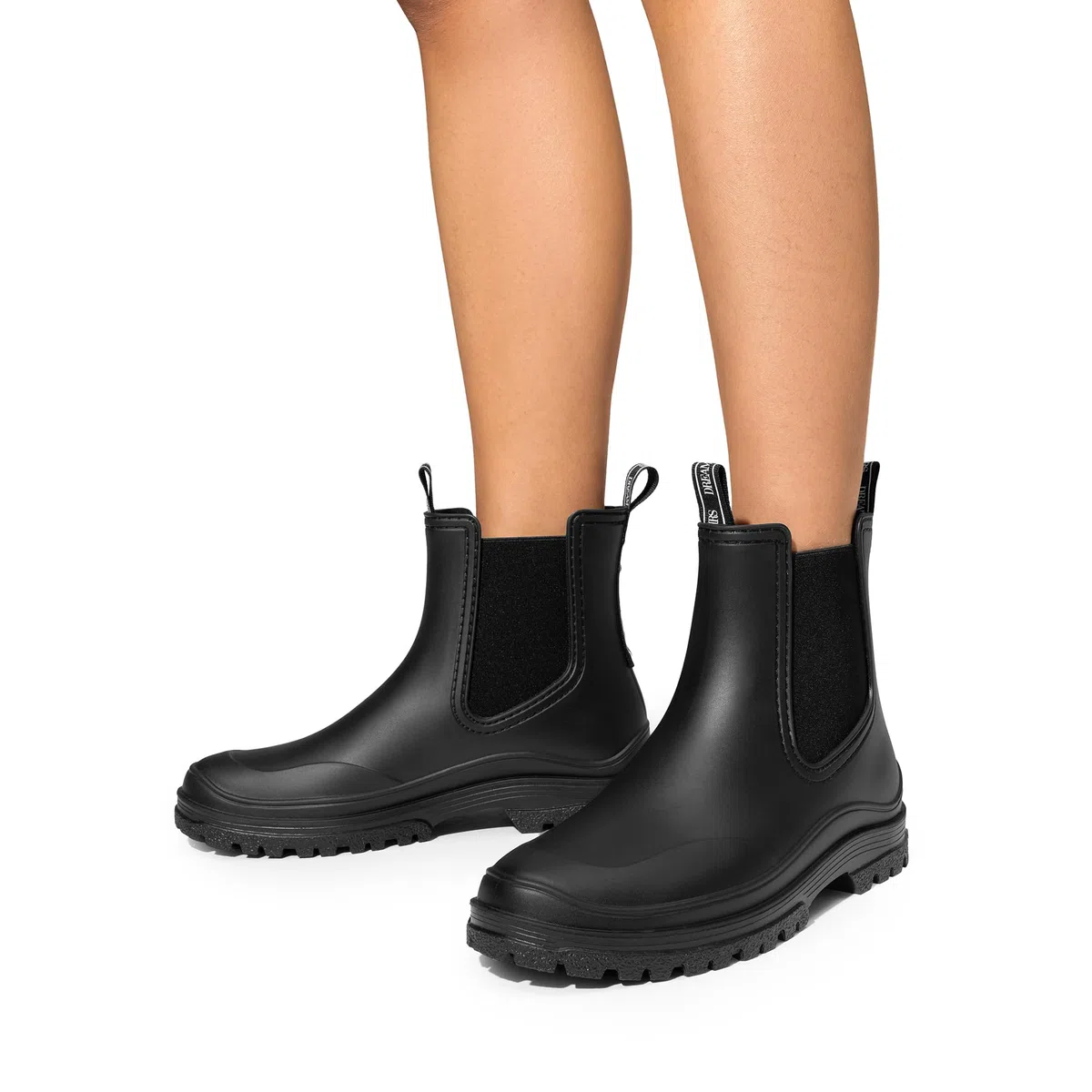 DREAM PAIRS Stivali di Pioggia Donna, Stivali Chelsea di Gomma Alla Caviglia Impermeabili Antiscivolo Comodi