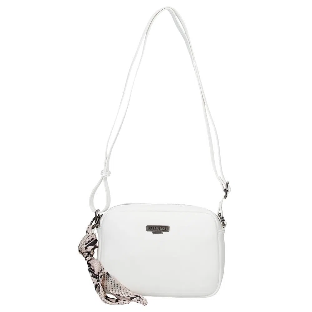 Pepe Jeans Margaret Borsa a Tracolla Due Scomparti Bianco 24x16x7 cm Poliestere e PU di Joumma Bags
