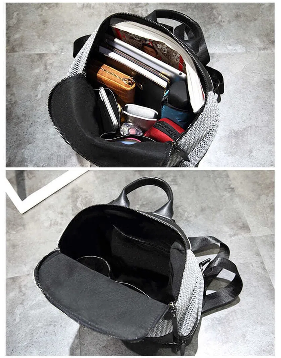 BUKESIYI Donna Borsa Zaino Elegante Zainetto Borse a Tracolla Zaini Antifurto Zainetti 2024 PU Pelle IT78110 Grigio
