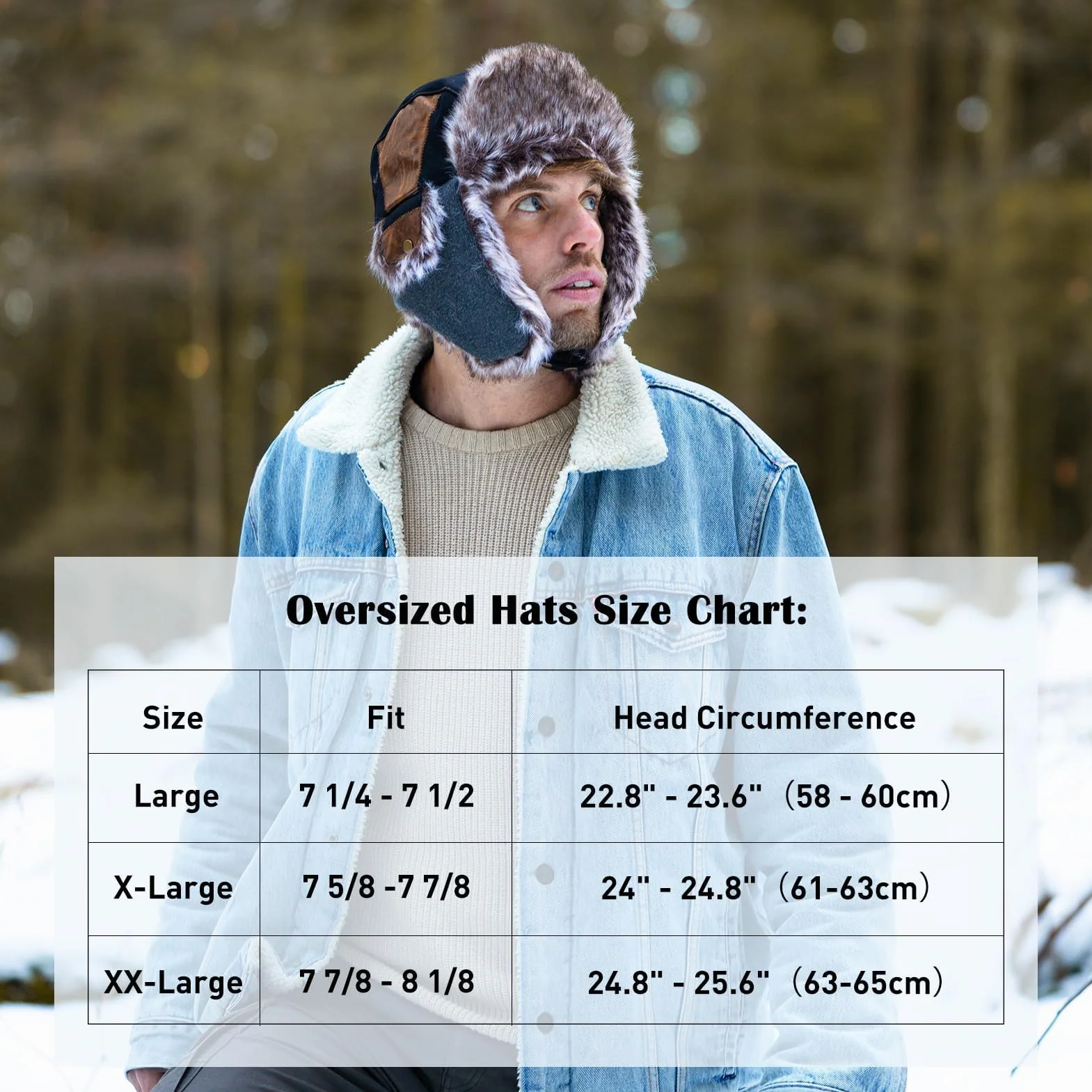 SIGGI Caldo berretto da trappola in cotone Bomber cappello unisex aviatore cappello di pelliccia adulti per uomo