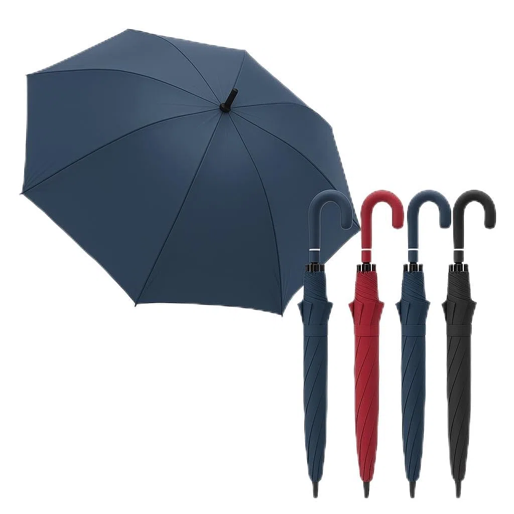 DANYX Kit 3 Ombrelli Grandi Antivento Automatici 129cm – Ombrello Uomo Donna con Struttura in Fibra di Vetro e Carbonio, Tessuto Pongee Impermeabile, Manico Curvo Antiscivolo