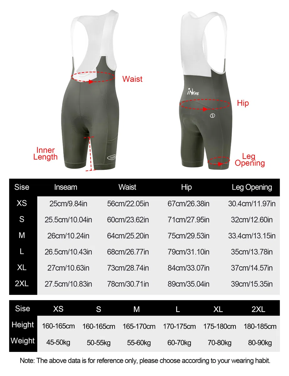 INBIKE Salopette Ciclismo Uomo con Fodello 3D Pantaloncini Bici da Strada con Bretelle Pantaloncini MTB Traspirante Asciugatura Rapida Abbigliamento Ciclismo Estivo