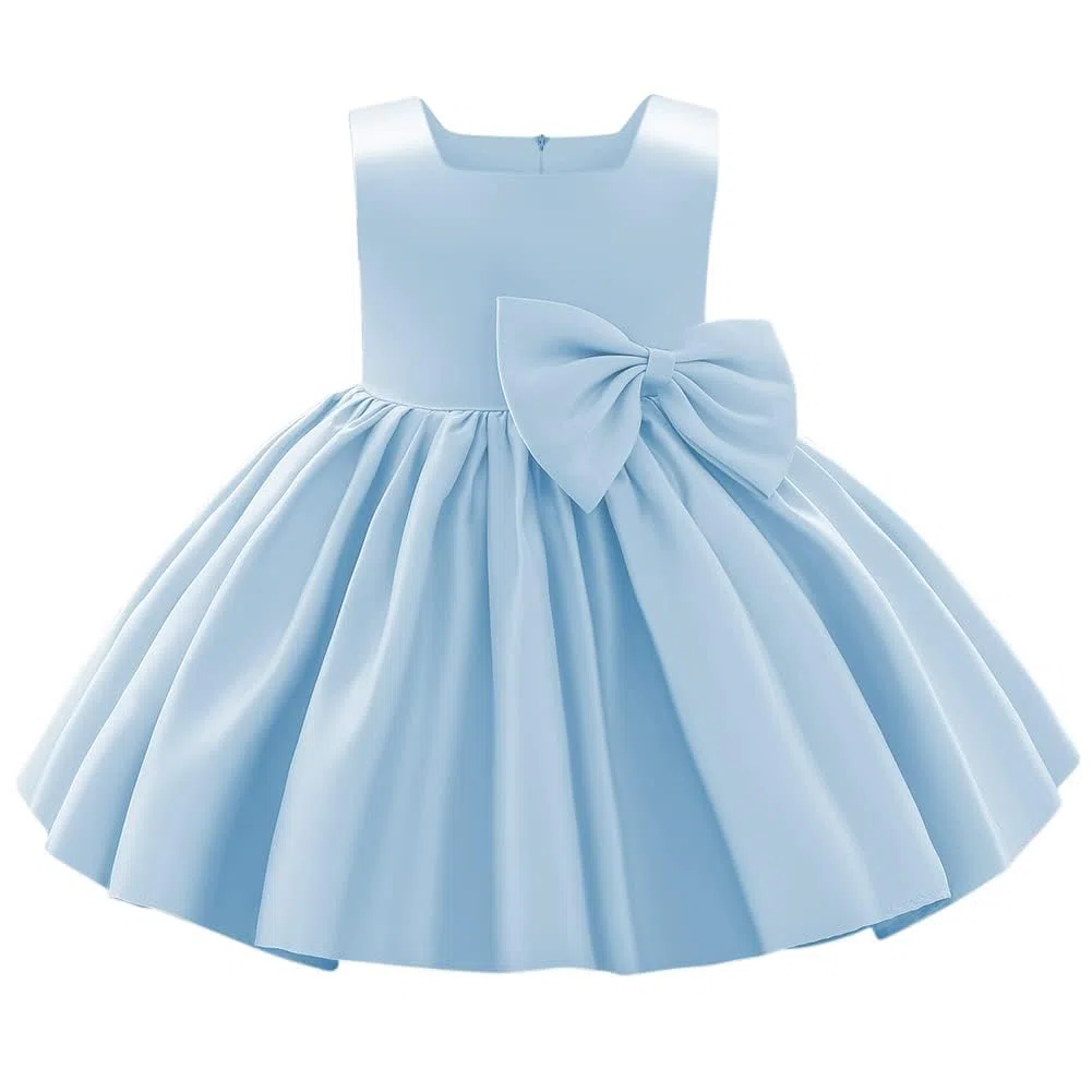 Vestito da principessa per bambine e bambine, con tutù e fiocco, abito da ballo formale, per compleanni, matrimoni, battesimi, battesimi