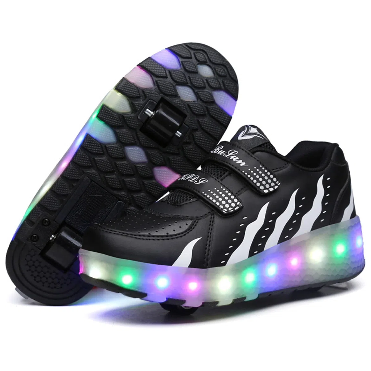 ENEN 2 in 1 Pattini a Rotelle Scarpe per Bambina e Bambino, Scarpe con 4 Ruote per Ragazze e Ragazzi Scarpe da Skateboard con Ruote Sportive da Esterno