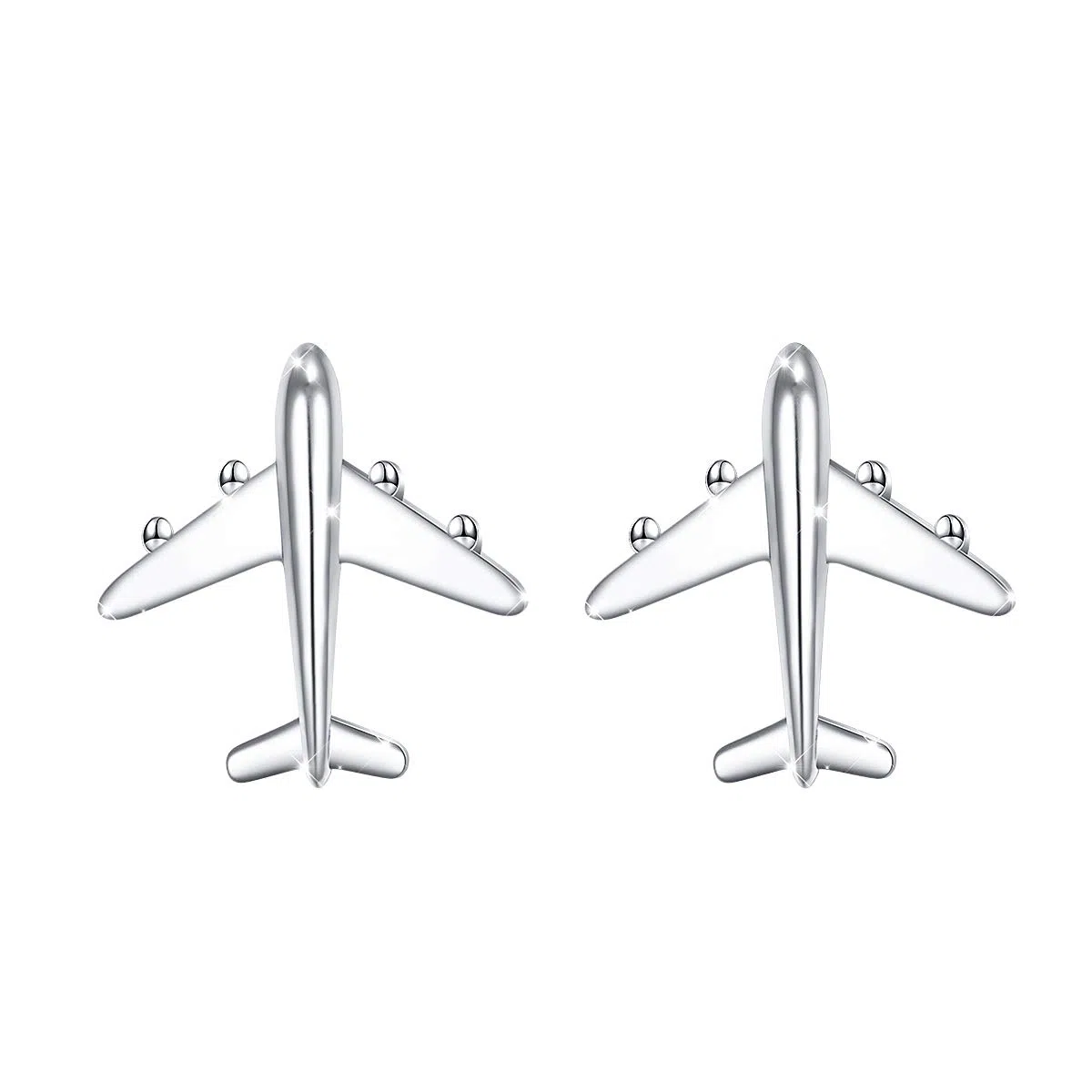 Gioielli per la festa della mamma, orecchini per uomini, donne, tee, ragazze, in argento Sterling 925, orecchini ornamentali e Argento, cod. Flyow-Simple Stud Earrings