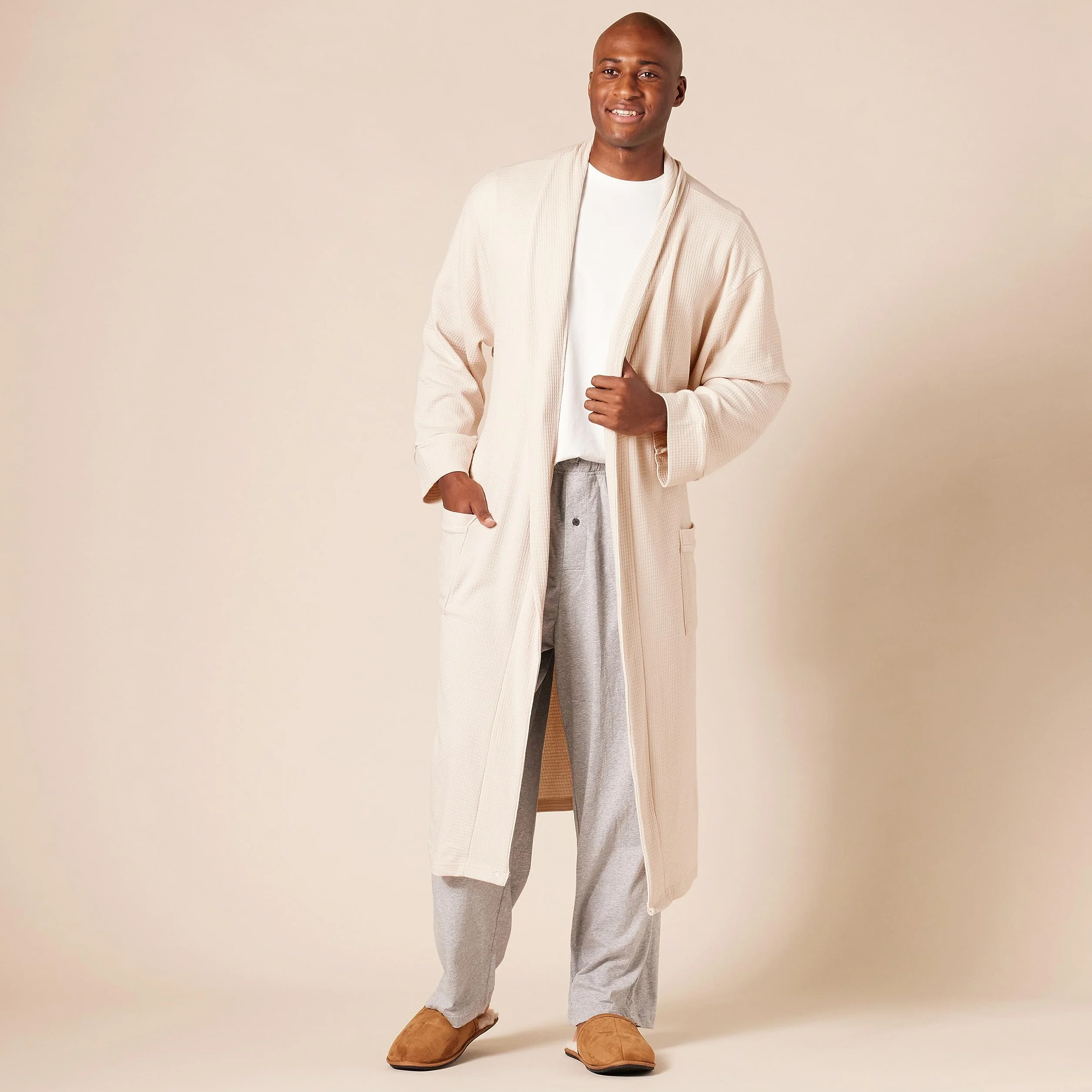 Amazon Essentials Uomo Accappatoio Leggero a Nido d'Ape (Disponibile nelle Taglie Big & Tall)