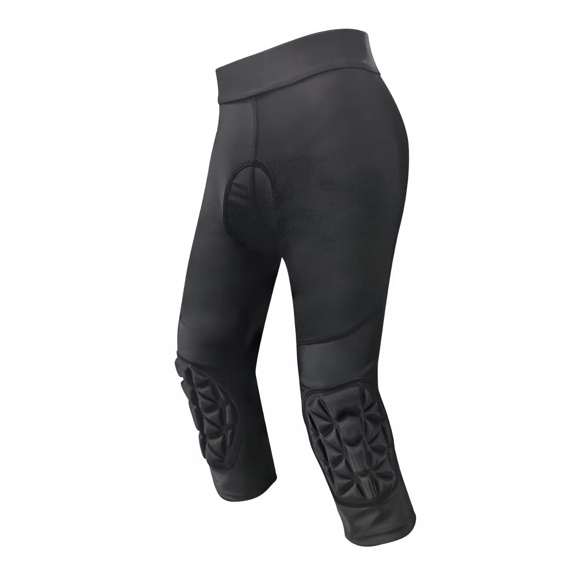 Topeter Pantaloni da bici imbottiti 3D per giovani, leggings Capri da ciclismo con ginocchiere, collant corti da bicicletta a compressione
