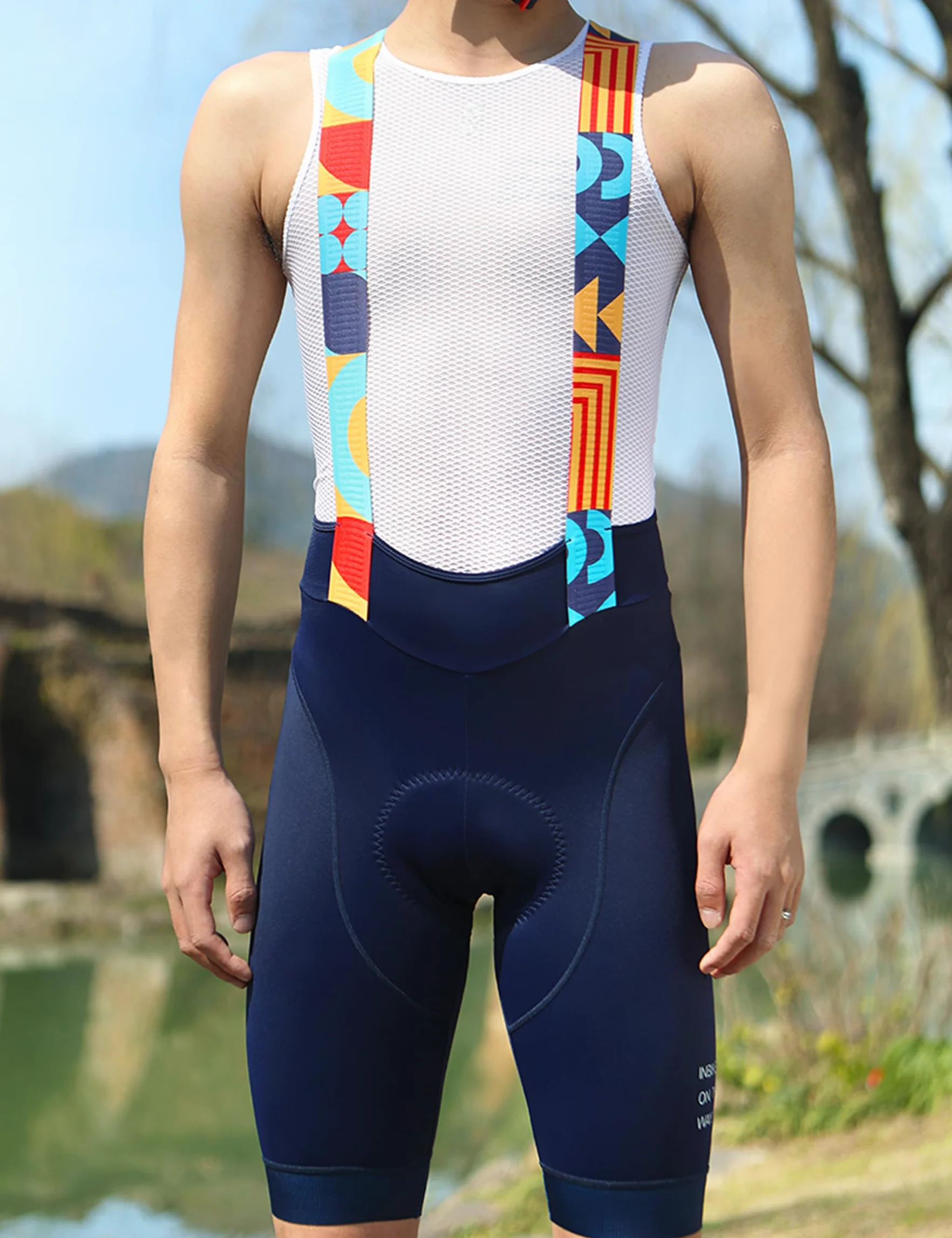 INBIKE Salopette Ciclismo Uomo Imbottite 3D Pantaloncini con Bretelle da Bici da Strada Pantaloncini MTB Asciugatura Rapida Pantaloncini Estivi Traspirante