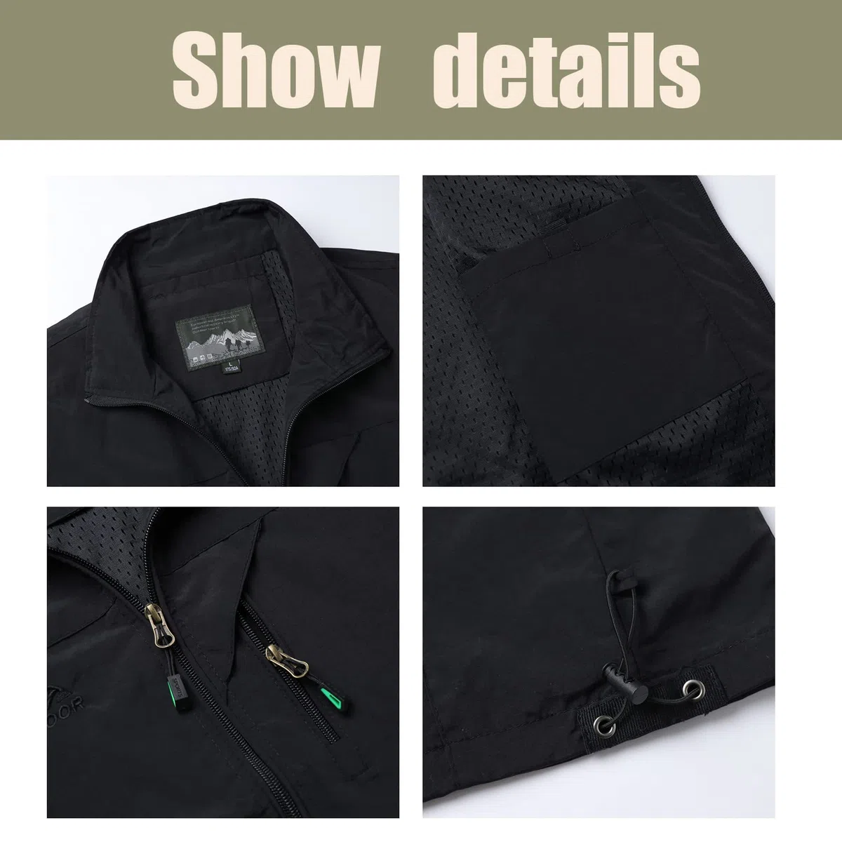 Gilet da Pesca da Uomo All'aperto Casual Asciugatura rapida Giubbotto Sportivo Leggeri Traspirante Senza Maniche Giacche Fotografia Panciotto Campeggio Giacca Utility Gilet