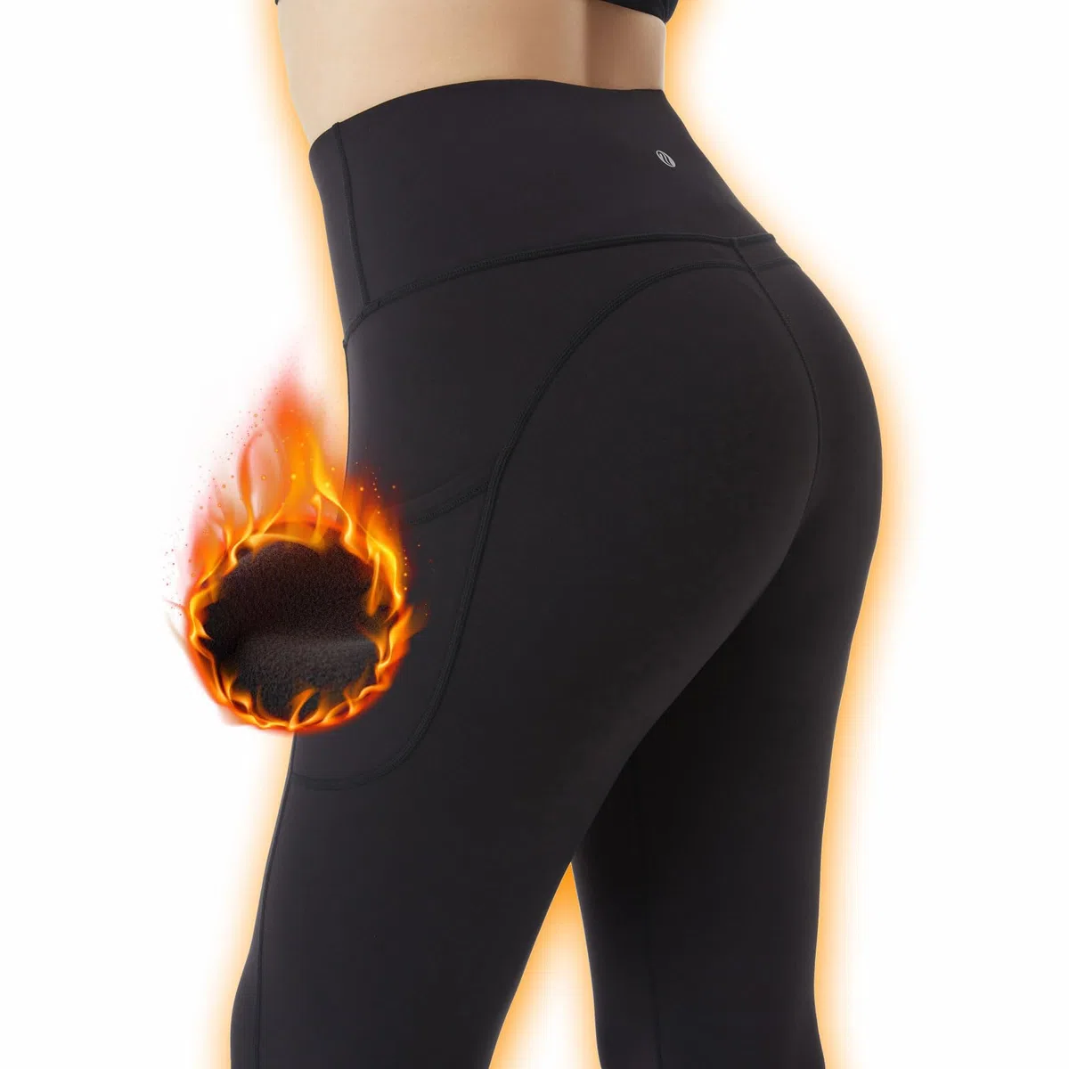 ineepor Leggins Termici Donna Invernali Felpati con Tasche Leggings Resistenti all'Acqua a Vita Alta