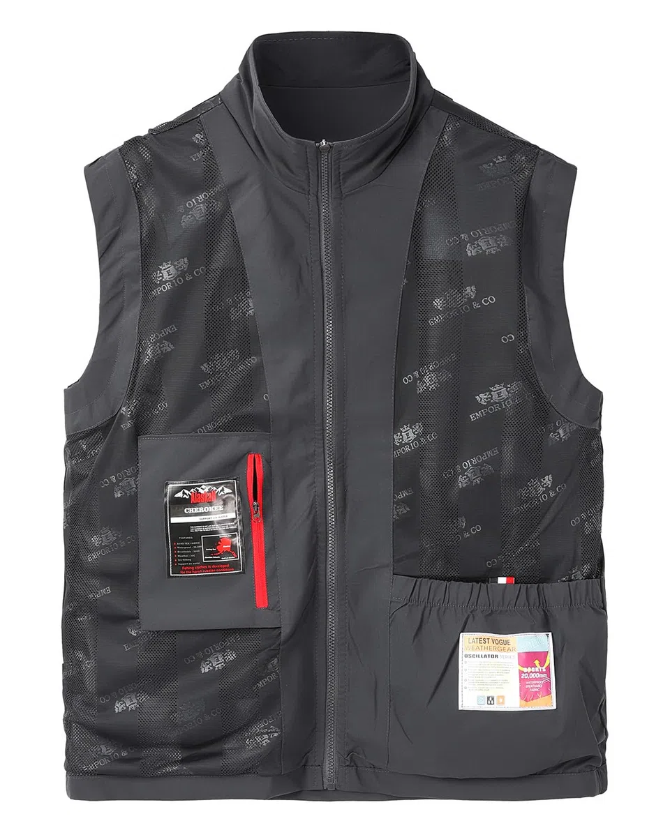 Uomo Gilet da Pesca Multi Tasca Veste All'aperto Senza Maniche Giacche Leggeri Gilet Asciugatura Rapida Giubbotto per Caccia Traspirante Reporter Fotografi