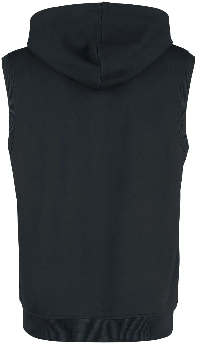 RED by EMP Uomo Gilet Nero con Cappuccio
