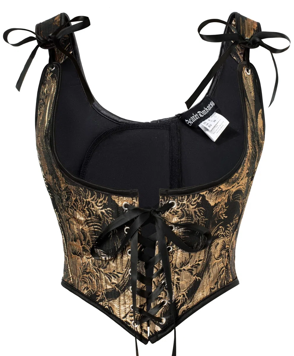 SCARLET DARKNESS Corsetto rinascimentale da donna sottoseno con lacci