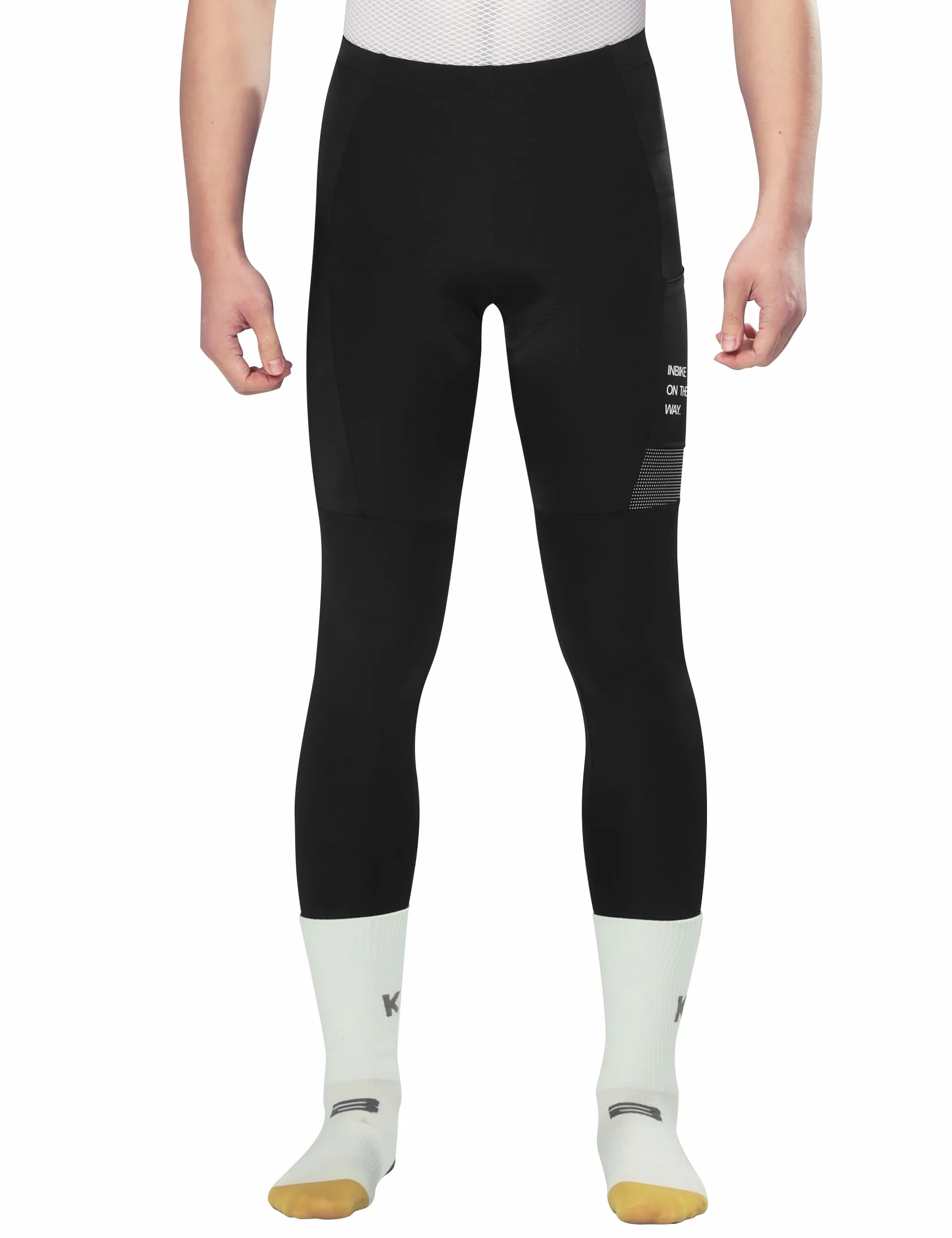 INBIKE Salopette Ciclismo Uomo con Tasca Pantaloni Ciclismo Imbottite 3D Uomo con Bretelle Pantaloni Bici da Strada Pantaloni MTB Asciugatura Rapida Traspirante