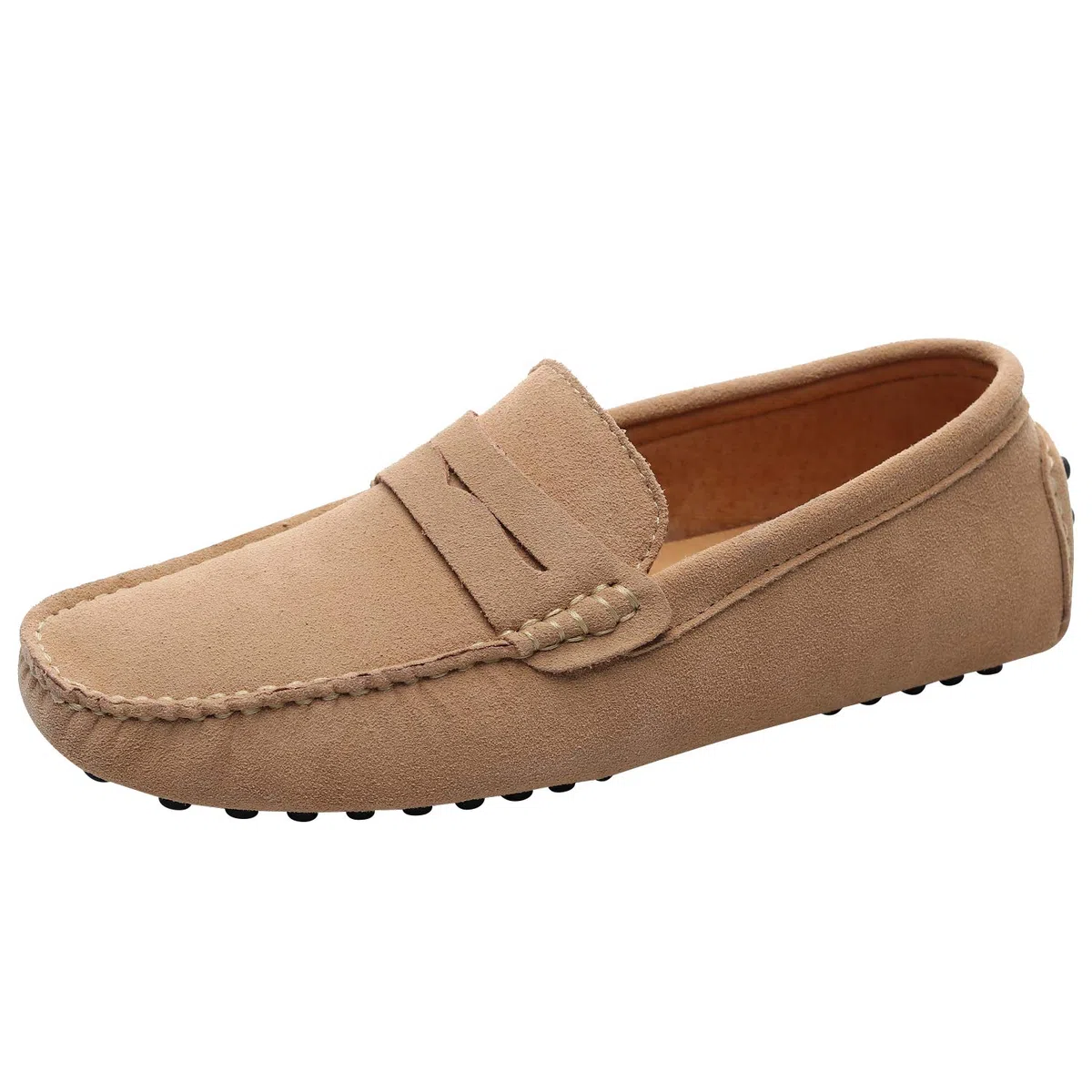Uomo Pelle Scamosciata Penny Mocassini Comfort Scarpe da Guida Pantofole