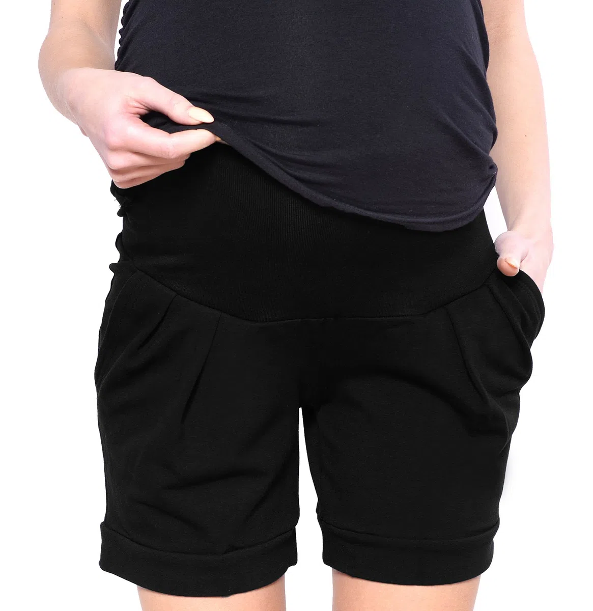 MijaCulture Pantaloncini/Pantaloni Premaman Corti per L'Estate in Cotone 1047