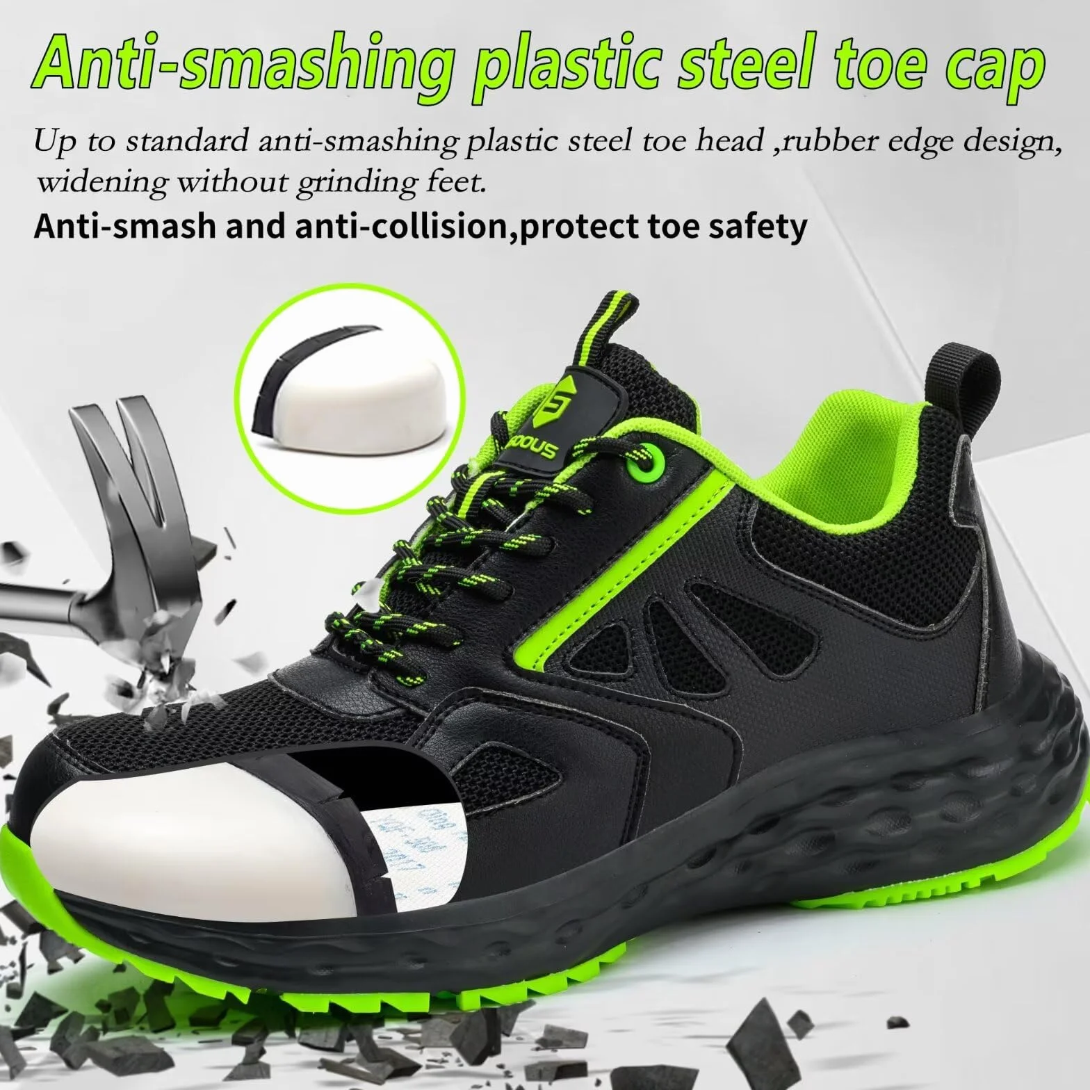 Scarpe Antinfortunistiche Uomo Donna Scarpe da Lavoro Leggero Comode Traspiranti Punta in Plastica Antiscivolo Cucina