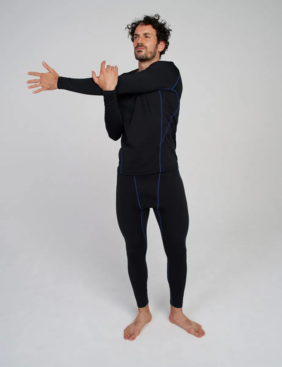 LAPASA Uomo Set Termico Leggero a Compressione in Pile Foderato Strato Base Maglia e Pantaloni Lunghi Invernale M53