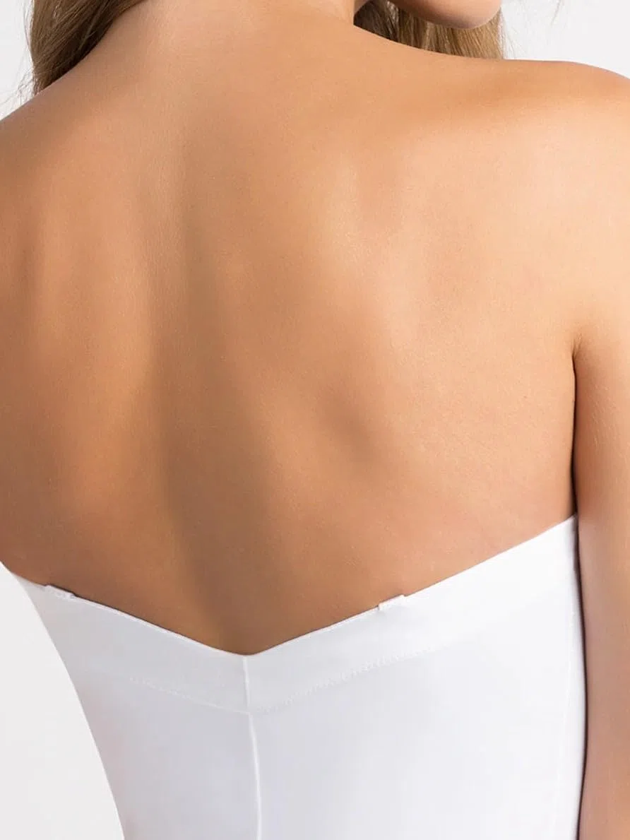 SIELEI 1842 - Body a Fascia Modellante con Ferretto e Coppe Imbottite - Taglio Laser Invisibile ed Effetto Shaping - Spalline Removibili - Profonda Scollatura Schiena