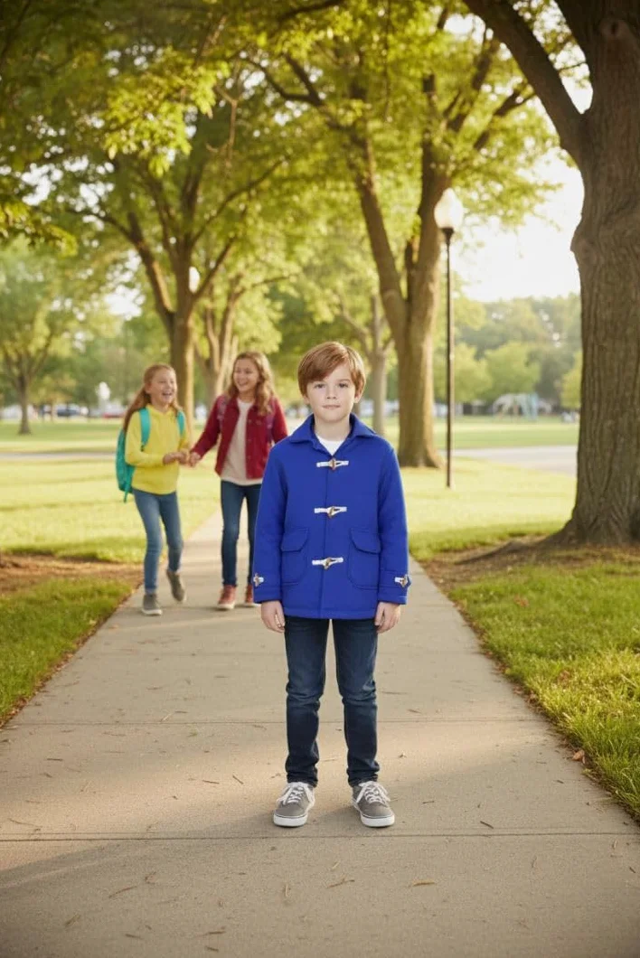 A2Z 4 Bambini Ragazze Ragazzi Cappotto Duffle In Pile Reale Elegante Tasche Utilitarie Maniche Lunghe Moda Trendy Giacca Spessa Età 5-13 Anni