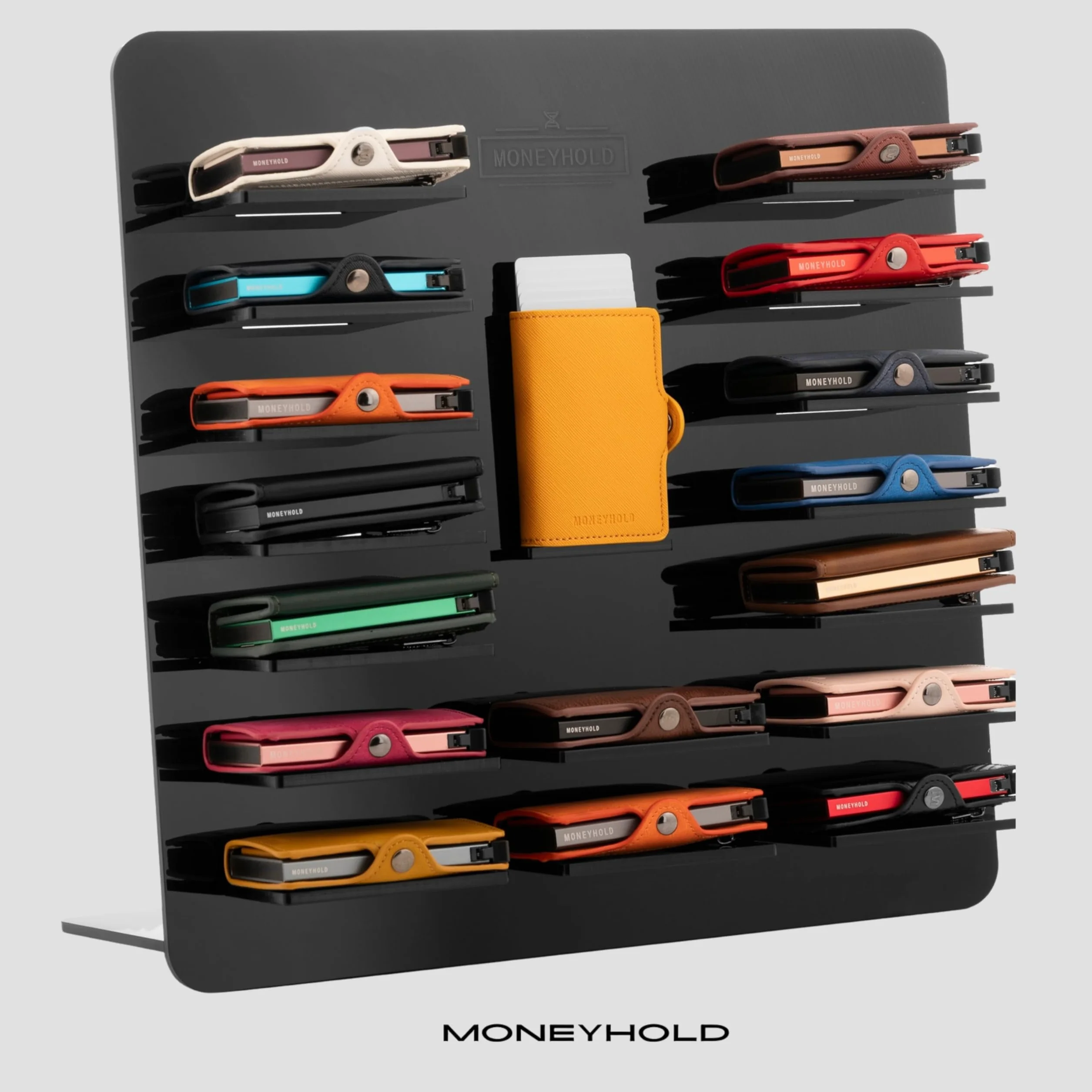 Moneyhold Portafoglio Uomo Slim in Similpelle con Protezione RFID Anticlonazione, Porta Carte di Credito, anche con Portamonete (10 Tessere)