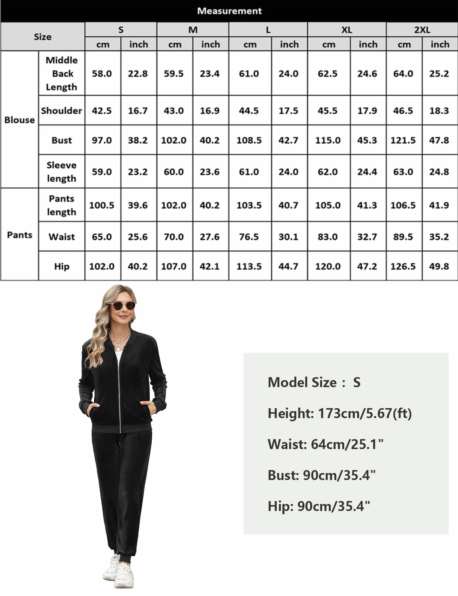 Irevial Tuta Sportiva Donna Velluto Tuta da Ginnastica Due Pezzi Casual Casa Pigiama Set con Giacca a Zipper e Pantaloni Lunghi Primavera Autunno Training Sportwear Comoda