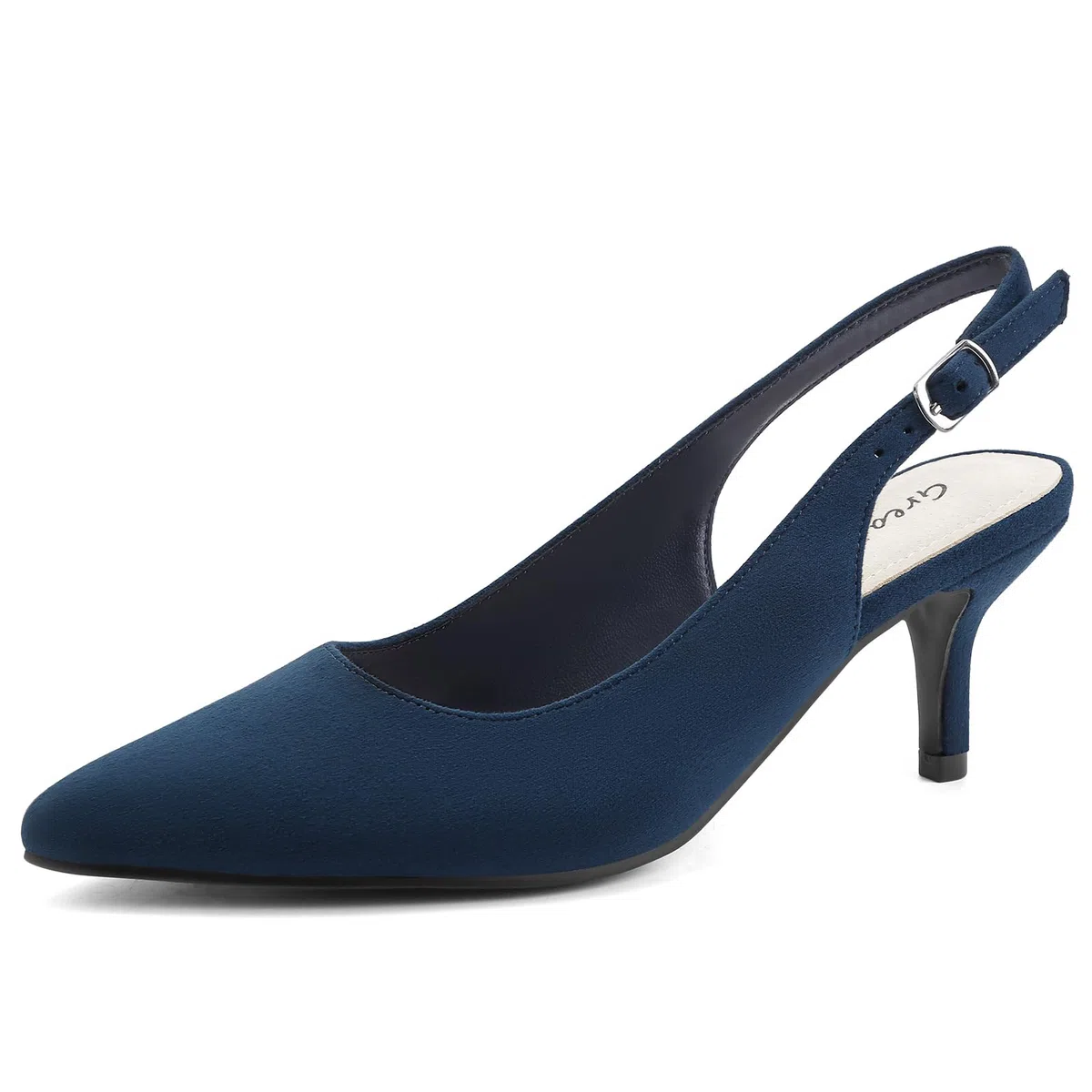 Greatonu Slingback Donna Scarpe Eleganti Decollete con Tacco Medio a Gattino e Punta
