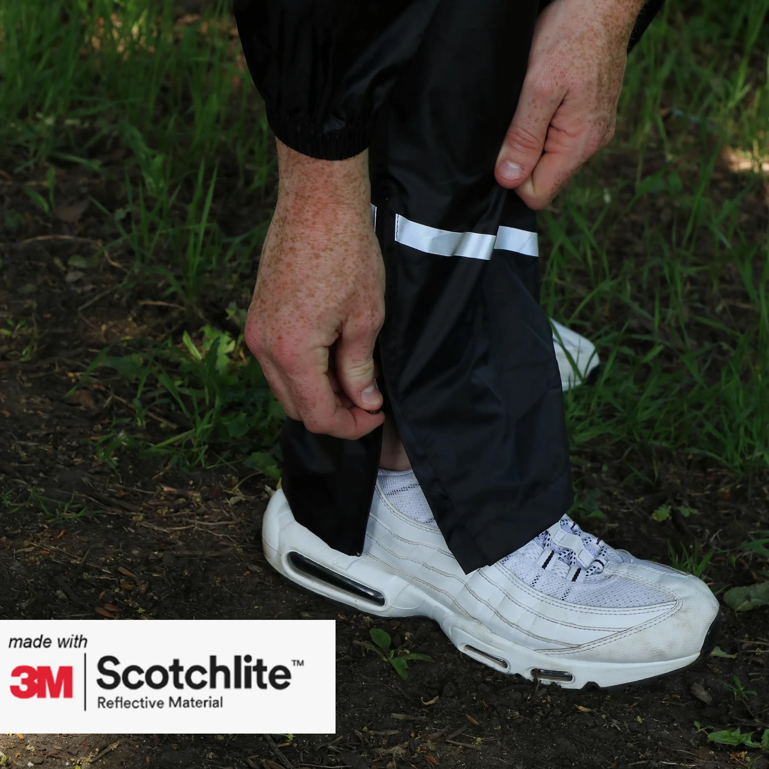 Salzmann Tuta Antipioggia Riflettente - Idrorepellente e Antivento - Set di Giacca e Pantaloni da Pioggia - Realizzato con 3M Scotchlite