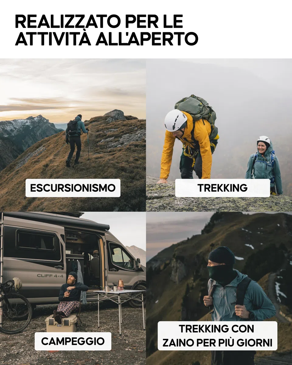 DANISH ENDURANCE 2 paia di calzini da trekking in lana merino premium, anti-vesciche, da uomo e da donna