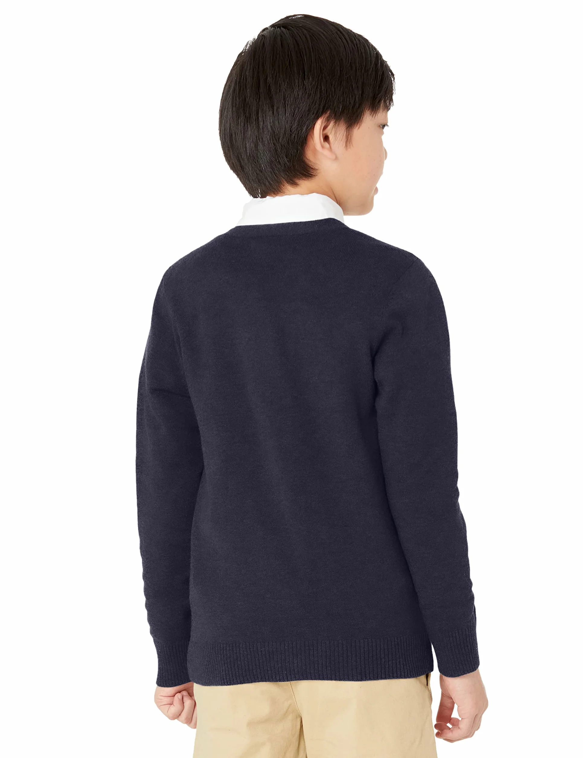 Amazon Essentials Unisex - Bambini e Ragazzi Maglioni Cardigan in Cotone da Uniforme