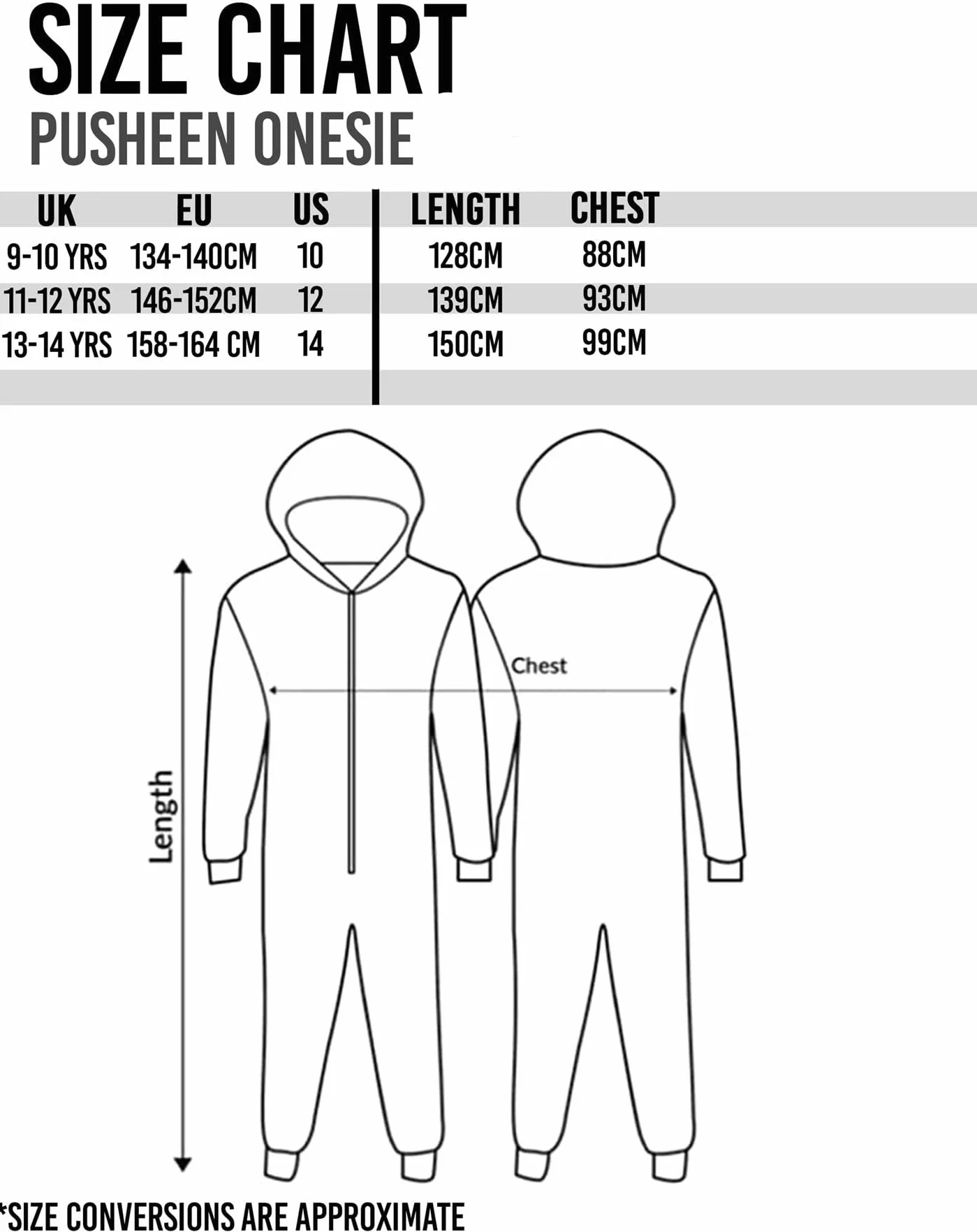 Pusheen The Cat Onesie per Ragazze | Bambini Adolescenti Rosa Multi Marrone O Opzioni Personaggio Pigiama Gatto | Cappuccio in Pile Sherpa con Zip