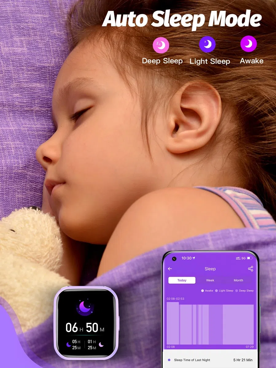 Butele Bambini Smart Watch,Smart Watch per Bambini Watch Regali per 4-16 anni con modalità Sleep Multiple Modalità Sportive Pedometro Regalo di Compleanno per Ragazzi Ragazze