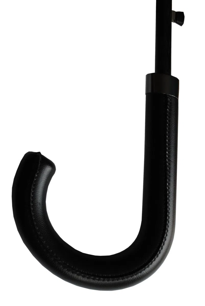 COLLAR AND CUFFS LONDON 95 KPH Ombrello Trasparente Grande Pioggia Uomo Donna - Ombrello Chiaro Classico Antivento Robusto Automatico - Fibra di Vetro - Con Bordo Nero