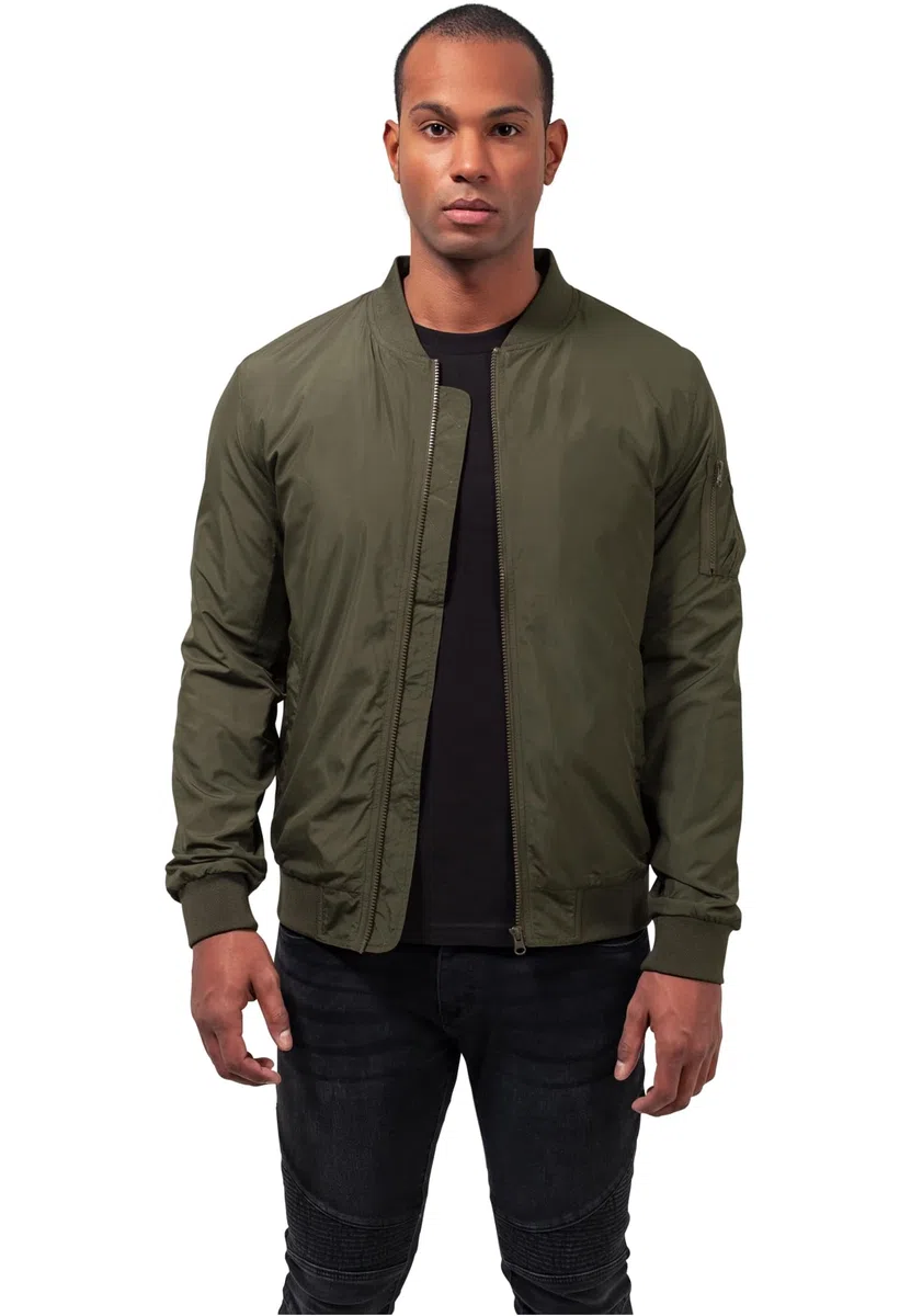 URBAN CLASSICS Giacca Bomber Uomo, Invernale, Stile Old School, Giubbotto Corto, Vestibilità Ottimale, Giacchetta a Vento Imbottito Aderente, Baseball