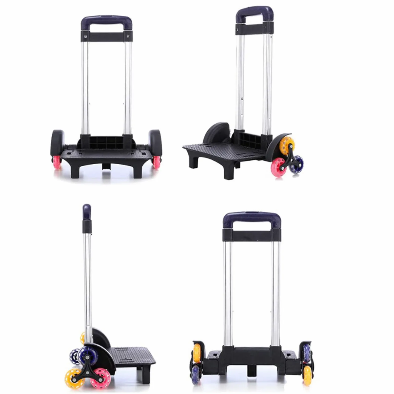 6 Carrello a mano pieghevole in lega di alluminio per studenti, trolley per zaini da scuola, zaino pieghevole in lega di alluminio per zaini da scuola