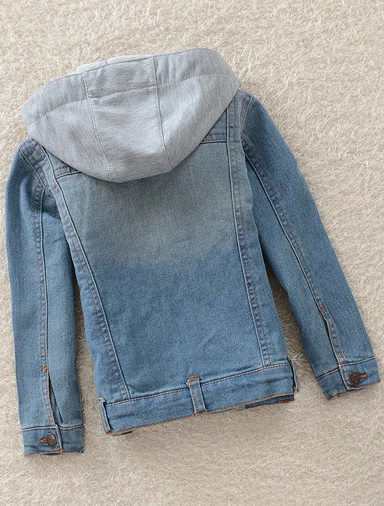 FTCayanz Bambina/Ragazze/Ragazzi Giacca Di Jeans Primavera Casuale Giubbotto Denim Cappotto Tops